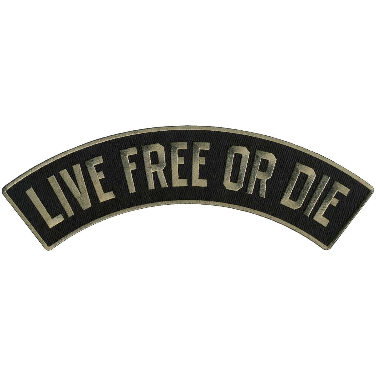 Hot Leathers Live Free Or Die 12” X 3” Top Rocker Patch PPM4139