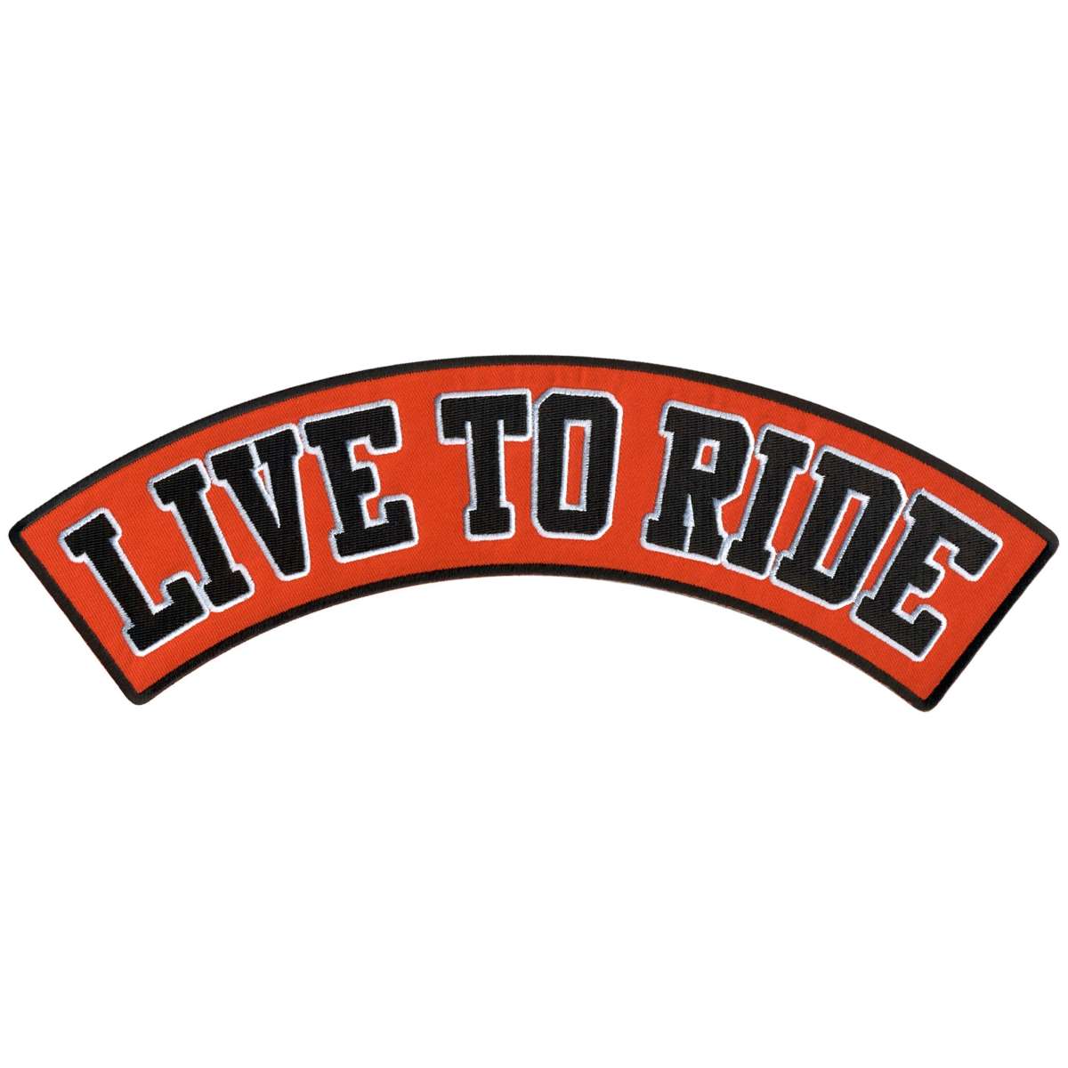 Hot Leathers Live To Ride 12” X 3” Top Rocker Patch PPM4141