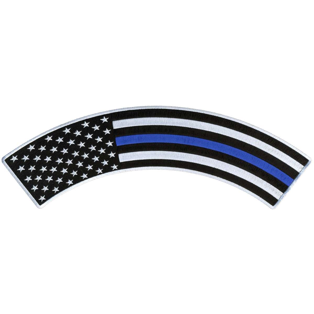 Hot Leathers Thin Blue Line 12” X 3” Top Rocker Patch PPM4157
