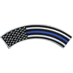 Hot Leathers Thin Blue Line 4” X 1” Top Rocker Patch PPM4158