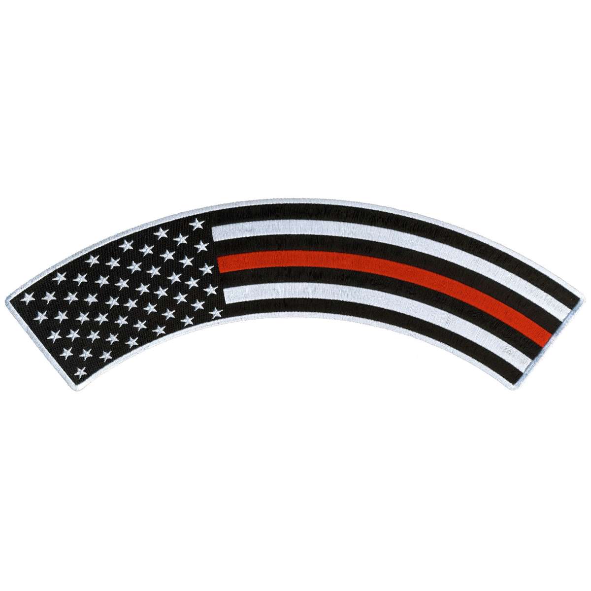 Hot Leathers Thin Red Line 12” X 3” Top Rocker Patch PPM4163