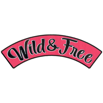 Hot Leathers Wild & Free 10" X 2" Top Rocker Patch PPM4211