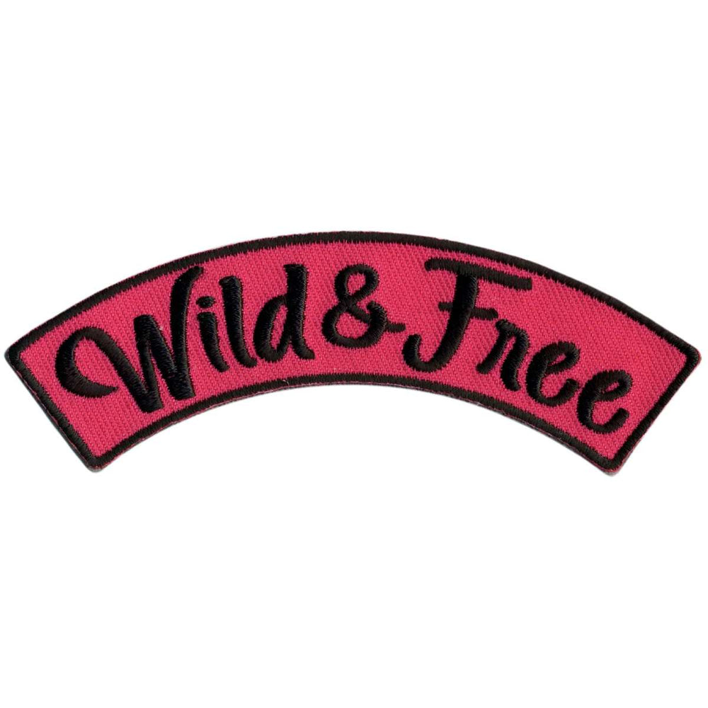 Hot Leathers Wild & Free 4” X 1” Top Rocker Patch PPM4212