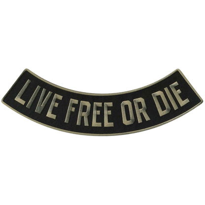 Hot Leathers Live Free Or Die 12” X 3” Bottom Rocker Patch PPM5139