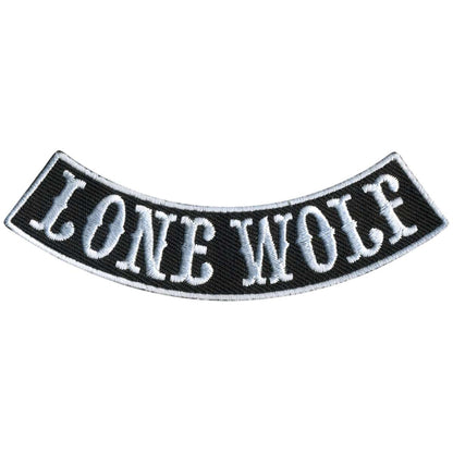 Hot Leathers Lone Wolf 4” X 1” Bottom Rocker Patch PPM5144