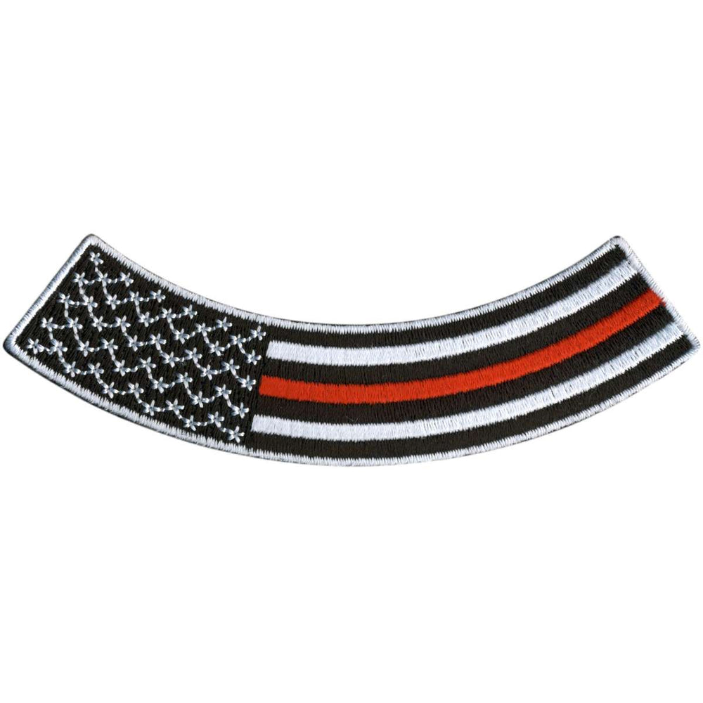 Hot Leathers Thin Red Line 4” X 1” Bottom Rocker Patch PPM5164