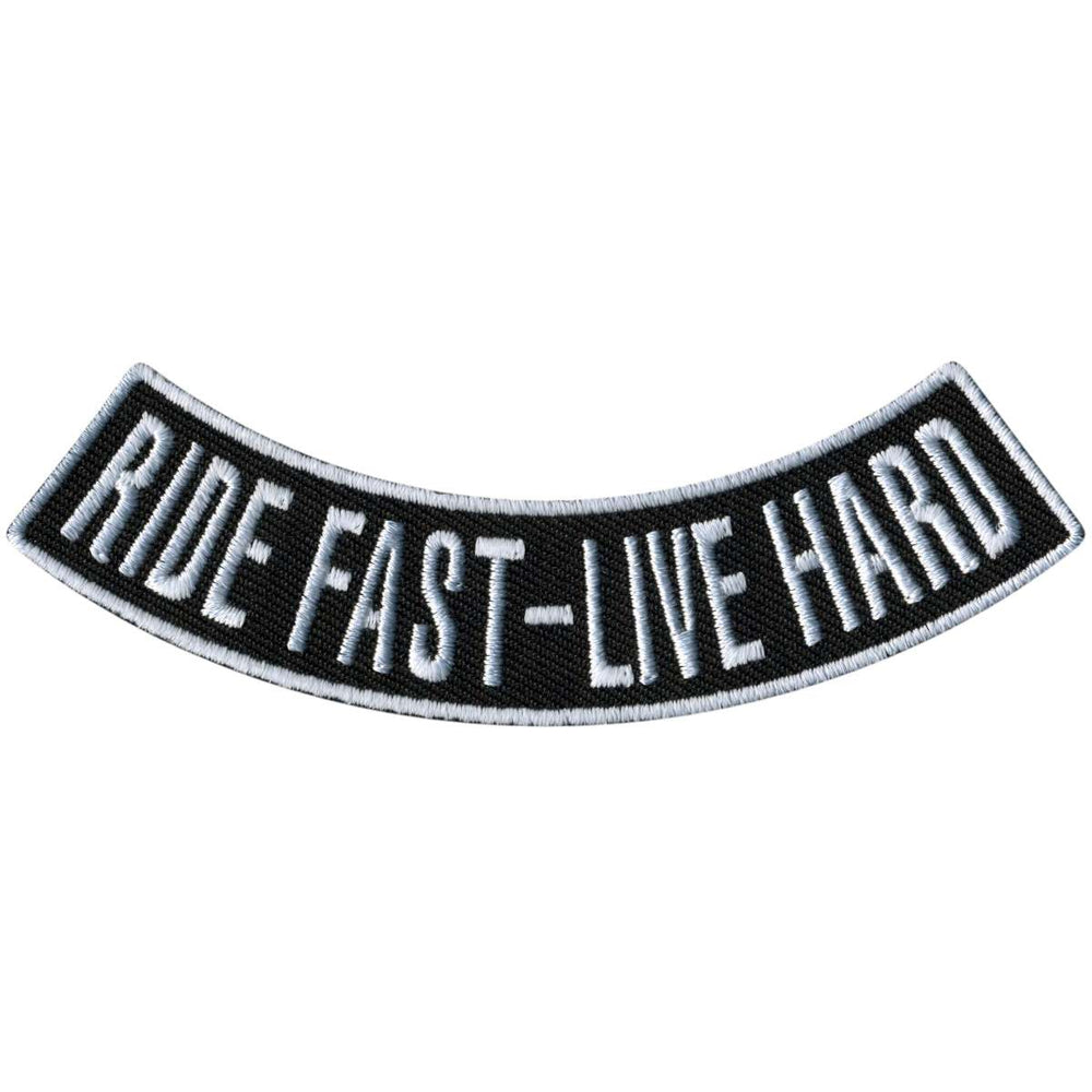 Hot Leathers Ride Fast - Live Hard 4” X 1” Bottom Rocker Patch PPM5204