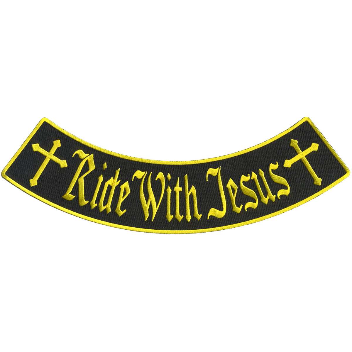 Hot Leathers Ride With Jesus 12" X 3" Bottom Rocker Patch PPM5205