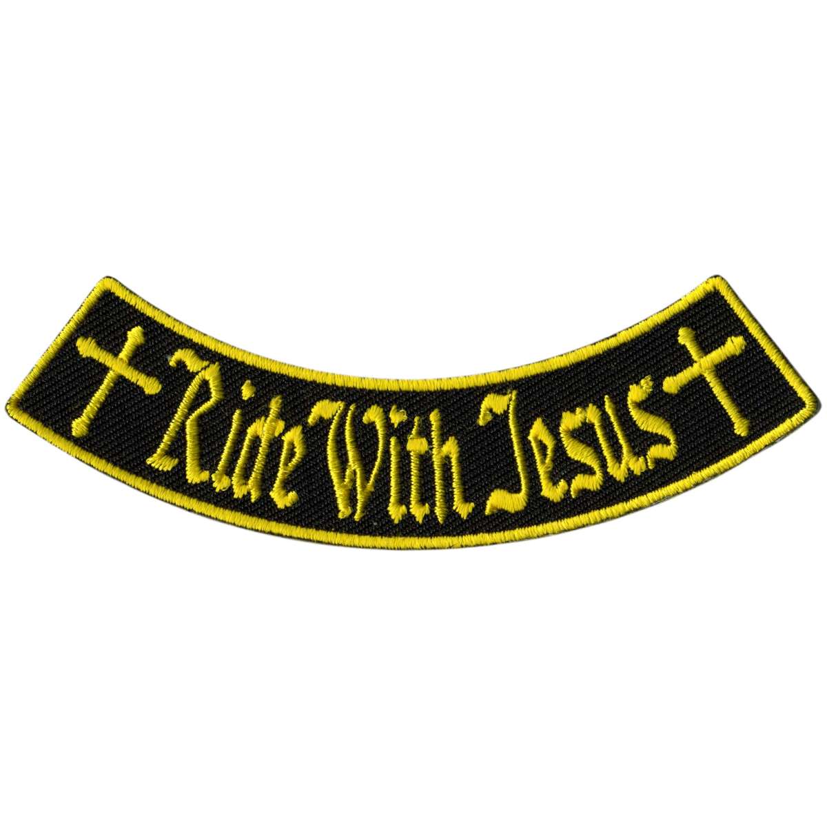 Hot Leathers Ride With Jesus 4"X 1" Bottom Rocker Patch PPM5206