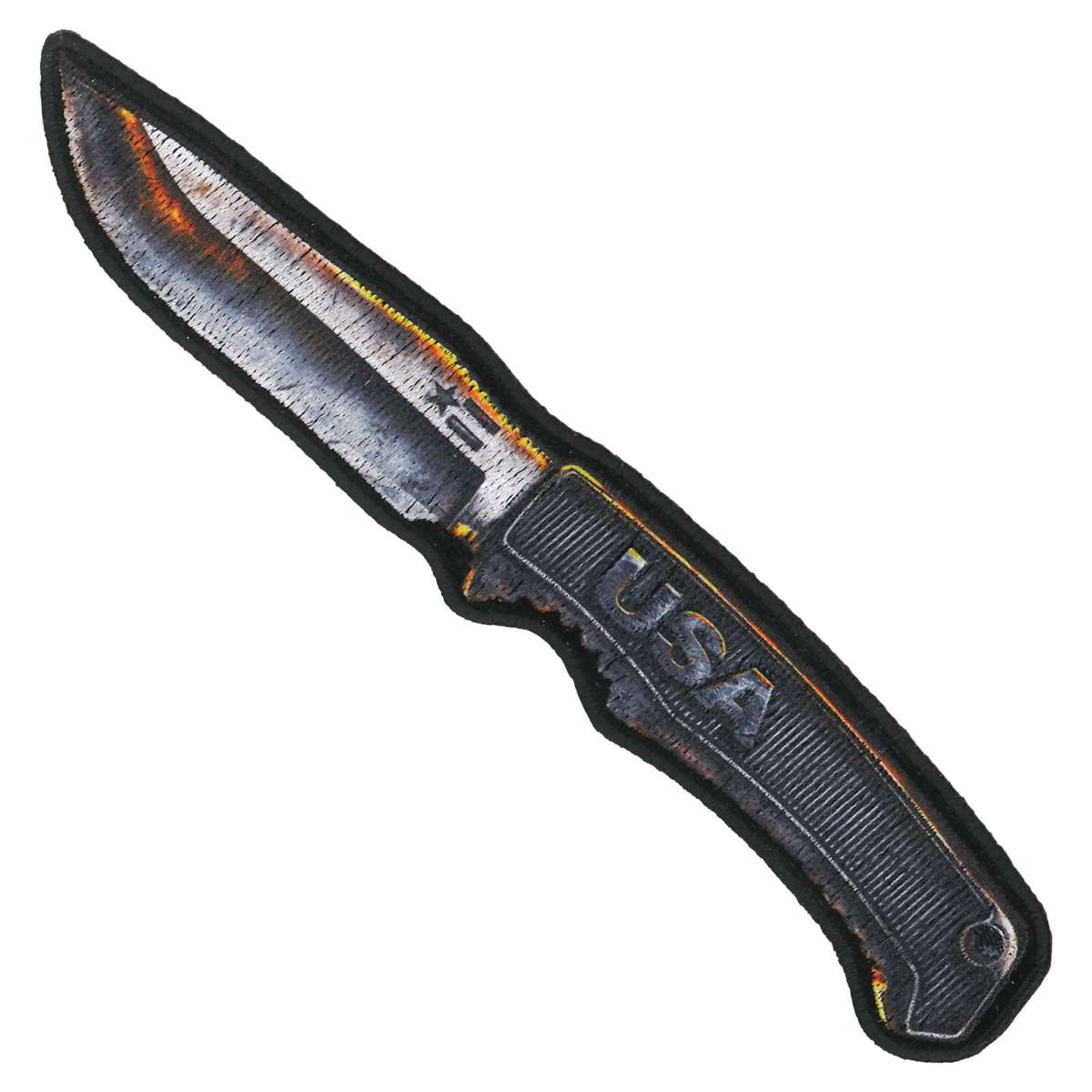 Hot Leathers PPQ1193 USA Knife 6" Patch PPQ1193