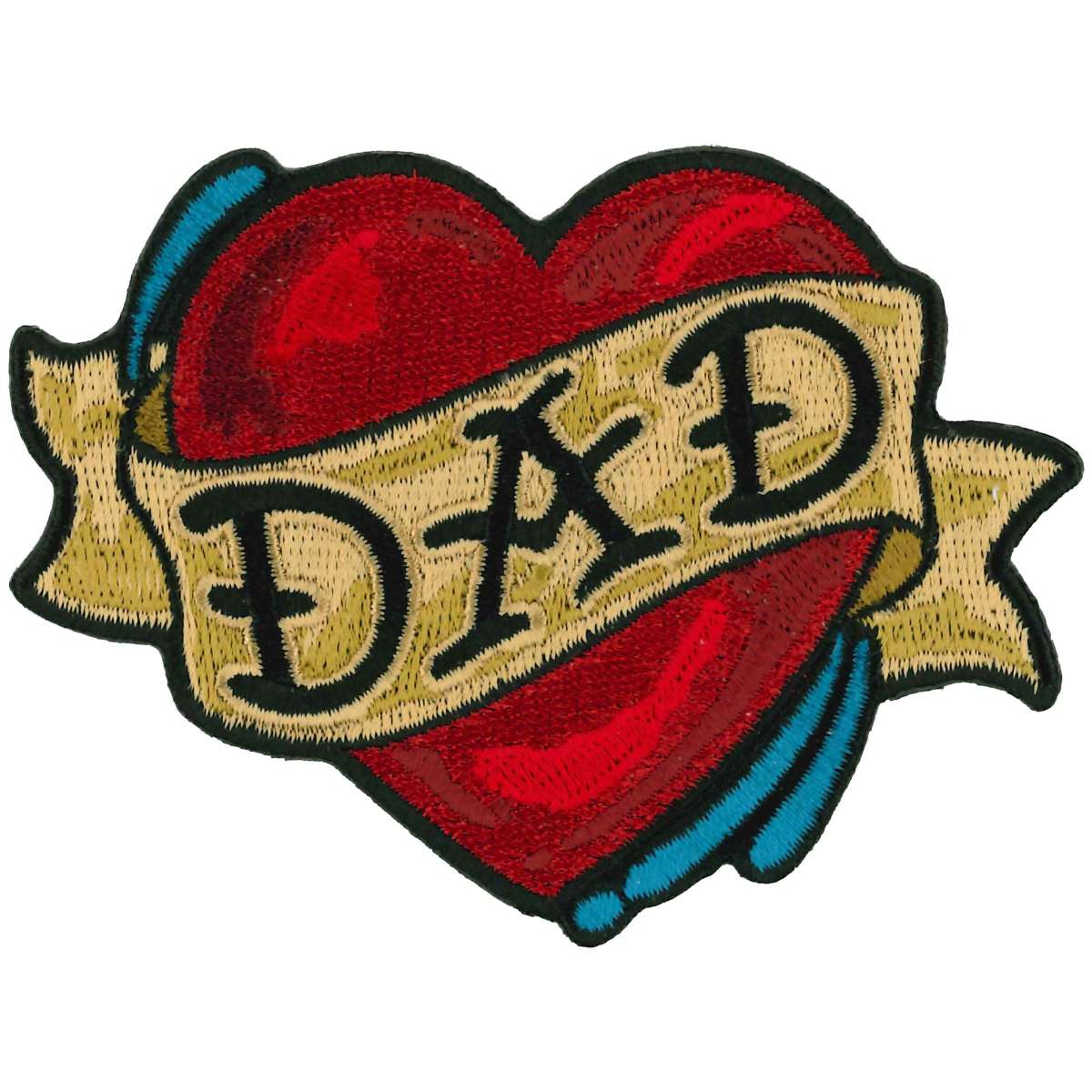 Hot Leathers Patch Dad Heart 3.5" PPQ1540