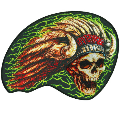 Hot Leathers Chief Skull 10" Patch PPQ1839