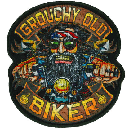 Hot Leathers Grouchy Old Biker Patch 3.5" PPQ2073