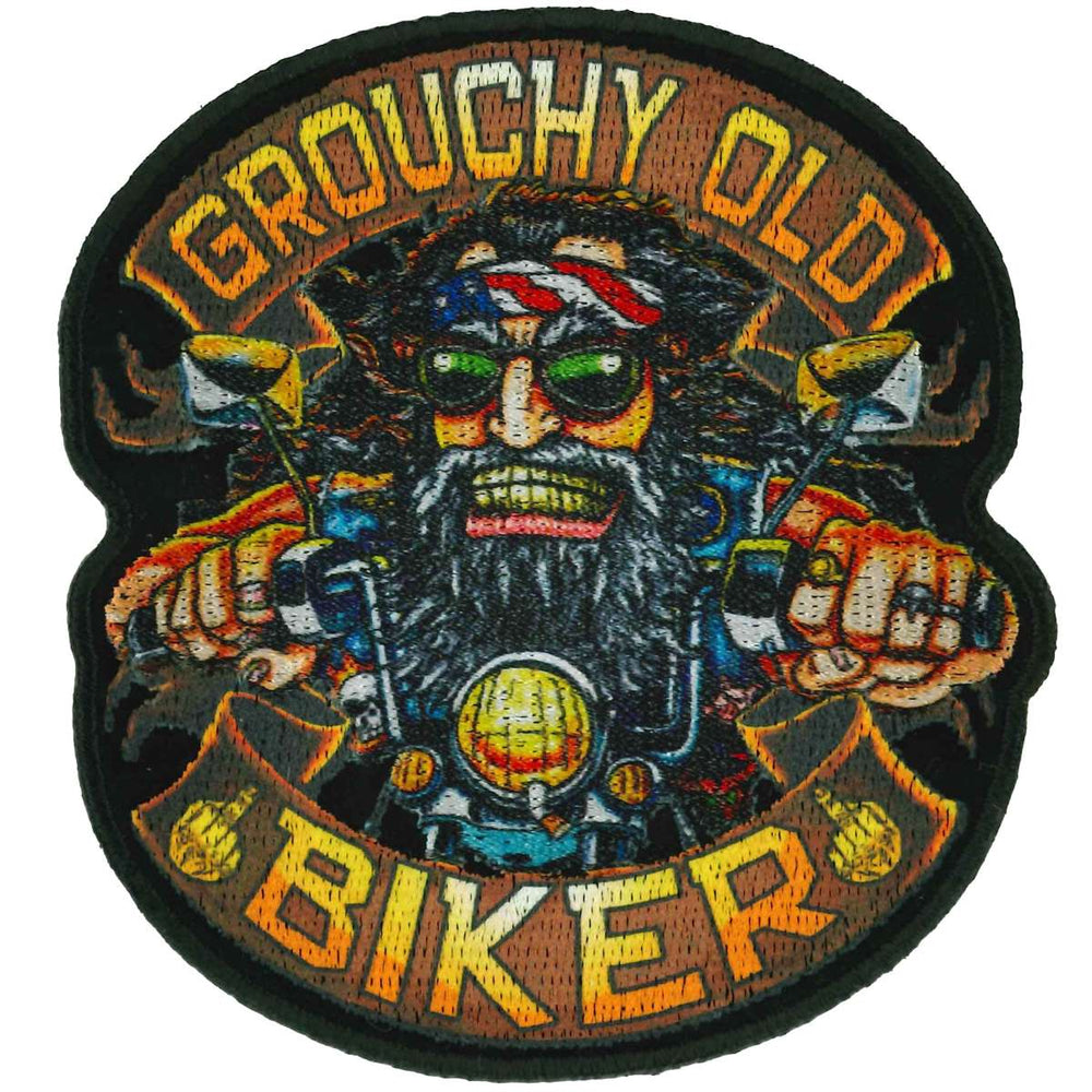 Hot Leathers Grouchy Old Biker Patch 3.5
