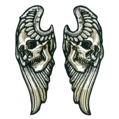 Hot Leathers Angel Wings Skull 4" 3.6 X 4.4" Embroidered Patch PPQ2427