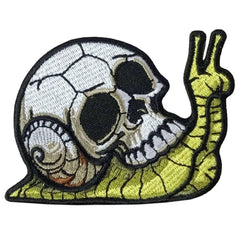Hot Leathers Skull Snail 4" X 2.9" Embroidered Patch PPQ2490