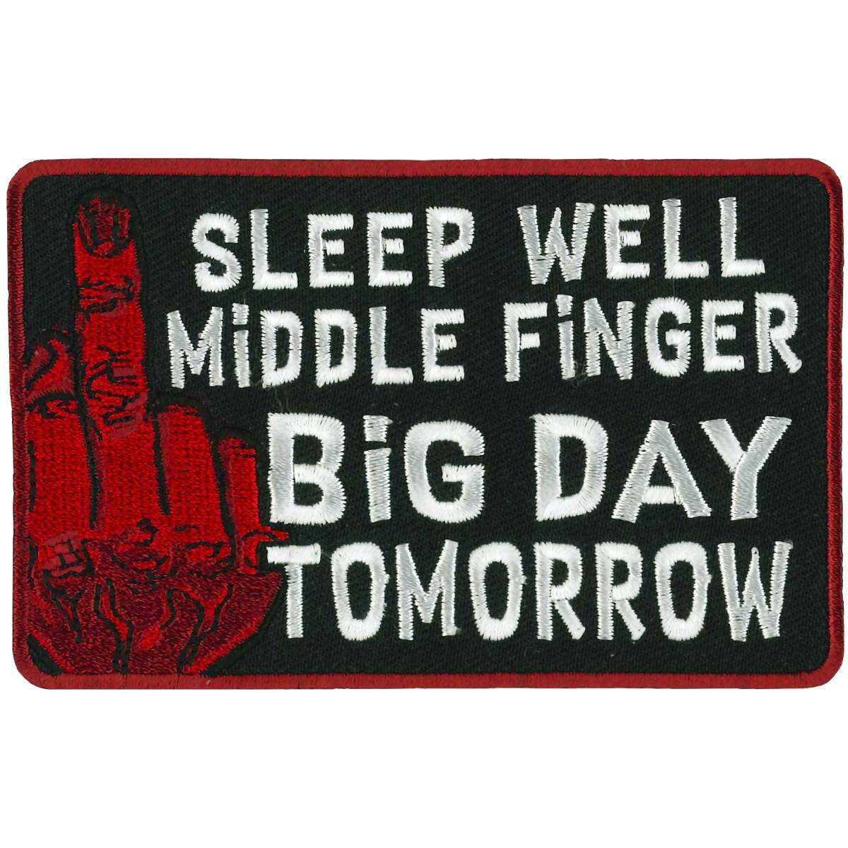 Hot Leathers Sleep Well Middle Finger Patch PPW1003