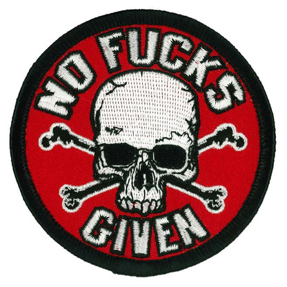Hot Leathers No Fucks Given 3x3" Skull Patch PPW1032