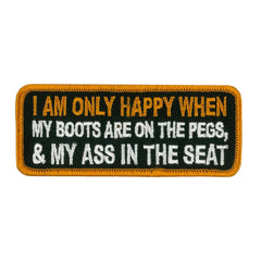 Hot Leathers PPW1087 Boots On Peg Ass In Seat 4" x 2" Patch