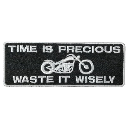 Hot Leathers Time Is Precious 4" X 2" Embroidered Patch PPW1144