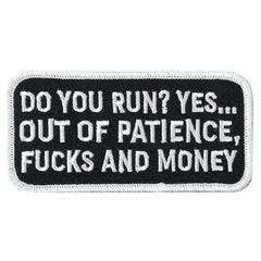 Hot Leathers Do You Run 4" X 1.9" Embroidered Patch PPW1223
