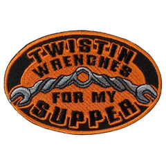 Hot Leathers Twistin Wrenches 4" X 2.5" Embroidered Patch PPW1262