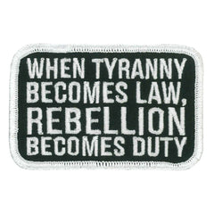 Hot Leathers When Tyranny Embroidered Patch Ppw1264 PPW1264
