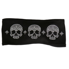 Hot Leathers RWC1002 Original Skulls Bling Headwrap