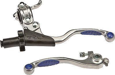 Fly Racing Pro Perch Combo Blue Grip Lever for Honda/Suzuki 1984-2007 CR125/250, RM125/250