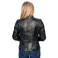 Milwaukee Leather SFL2805 Women's Black 'Quilted' Mandarin Collar Fashion Casual Motorcycle Leather Jacket