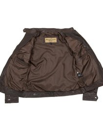 Milwaukee Leather Vintage SFL2811 Women's Brown Zipper Front Motorcycle Casual Fashion Leather Jacket