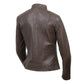 Milwaukee Leather Vintage SFL2811 Women's Brown Zipper Front Motorcycle Casual Fashion Leather Jacket