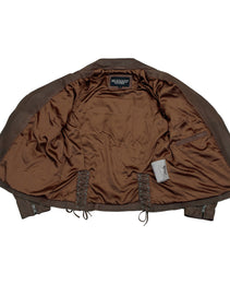 Milwaukee Leather Brown Vintage Motorcycle Inspired Vegan Tan Fashion Leather Jacket for Women SFL2812