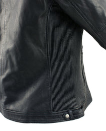 Milwaukee Leather Vintage SFL2813 Women's Black Leather Moto Style Fashion Jacket