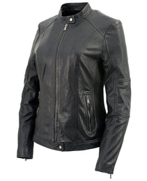 Milwaukee Leather Vintage SFL2813 Women's Black Leather Moto Style Fashion Jacket