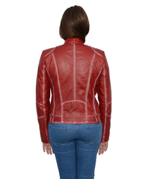 Milwaukee Leather SFL2830 Women's Red Scuba Style Sheepskin Fashion Leather Jacket