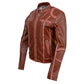 Milwaukee Leather SFL2830 Women's Maroon Sheepskin Scuba Style Fashion Leather Jacket