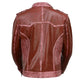Milwaukee Leather SFL2840 Women's Maiden Maroon Premium Sheepskin Motorcycle Fashion Leather Jacket with Studs
