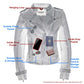 Milwaukee Leather SFL2840 Women's Maiden Red Premium Sheepskin Motorcycle Fashion Leather Jacket with Studs