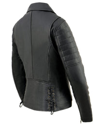 Milwaukee Leather SFL2870 Women's ‘Duchess’ Black Motorcycle Style Fashion Casual Leather Jacket
