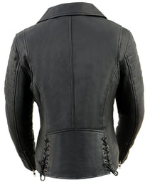 Milwaukee Leather SFL2870 Women's ‘Duchess’ Black Motorcycle Style Fashion Casual Leather Jacket