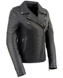 Milwaukee Leather SFL2870 Women's ‘Duchess’ Black Motorcycle Style Fashion Casual Leather Jacket