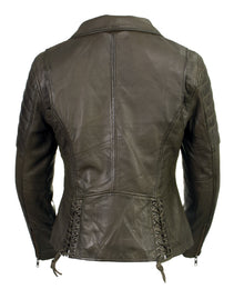 Milwaukee Leather Women's Duchess Olive Motorcycle Style Fashion Casual Leather Jacket SFL2870
