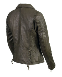 Milwaukee Leather Women's Duchess Olive Motorcycle Style Fashion Casual Leather Jacket SFL2870