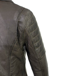Milwaukee Leather Women's Duchess Olive Motorcycle Style Fashion Casual Leather Jacket SFL2870