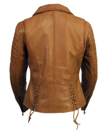 Milwaukee Leather Women's Duchess Whiskey Motorcycle Style Fashion Casual Leather Jacket SFL2870