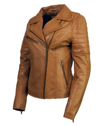 Milwaukee Leather Women's Duchess Whiskey Motorcycle Style Fashion Casual Leather Jacket SFL2870