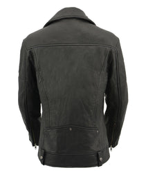Milwaukee Leather Women's Black Premium New Zealand Lambskin Motorcycle Style Leather Jacket SFL2875