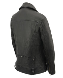 Milwaukee Leather Women's Black Premium New Zealand Lambskin Motorcycle Style Leather Jacket SFL2875