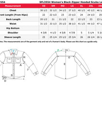 Milwaukee Leather SFL3554 Women's Black Scuba Style Zippered Front Motorcycle Fashion Leather Jacket with Hoodie